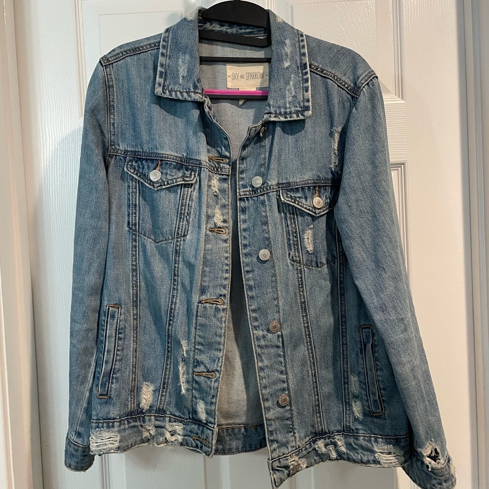 Light wash denim jacket